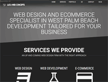 Tablet Screenshot of lucawebconcepts.com